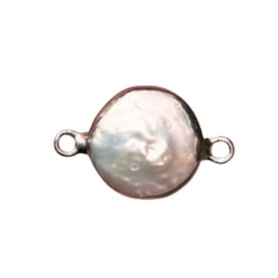 Charm Perla oval plateado