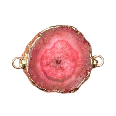 Charm Ágata roja circular