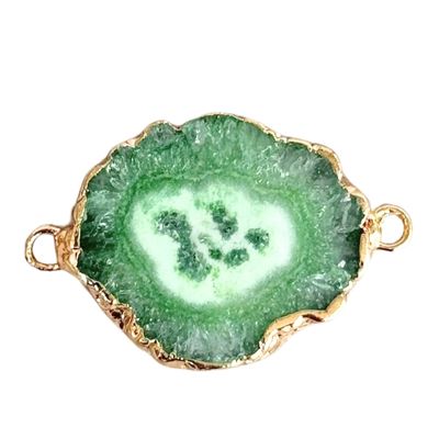 Charm Ágata verde circular