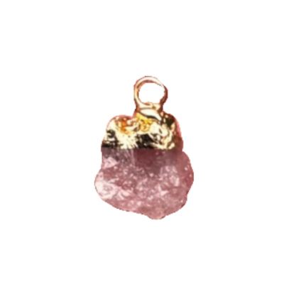 Charm Piedra Cuarzo rosa